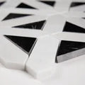 Retro Fretwork Pattern 0.38 Inch Marble Mosaic Tile