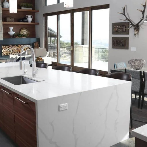 Revera Statuario Quartz A Polished 2cm Slab