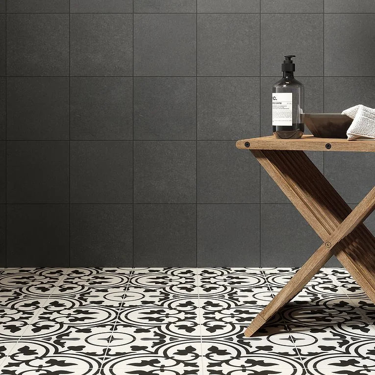Reverie Noir 8x8 Porcelain Tile