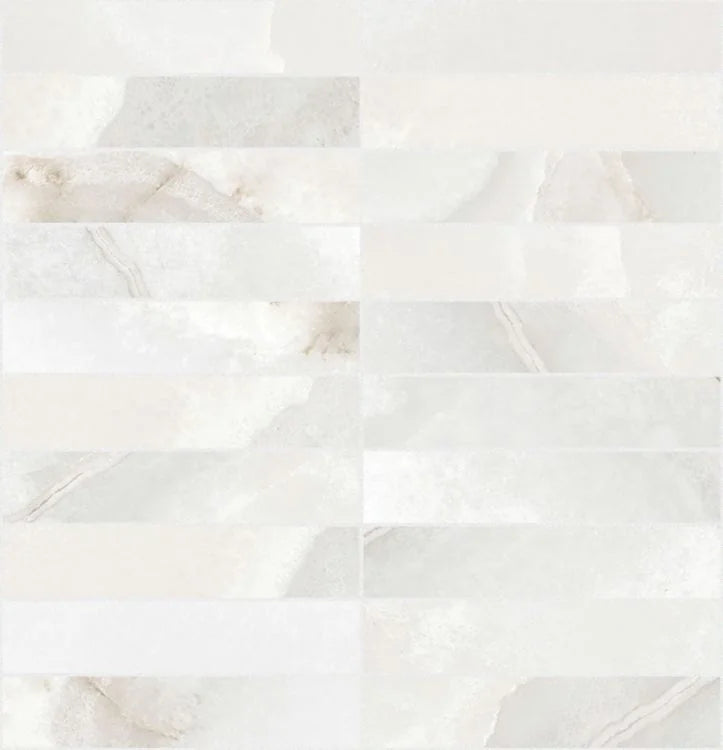 Reves Perle 1x6 Linear Matte Porcelain Mosaic
