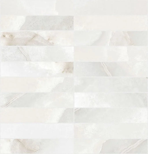 Reves Perle 1x6 Linear Matte Porcelain Mosaic