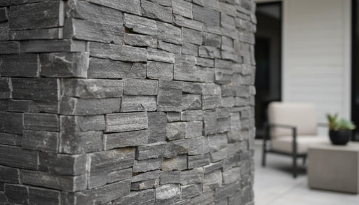 Close-up of Black Rock Rock Face 8 x 18 Mesh Back Ledger Panel, in Black tones.