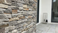 Close-up of Grey (Large Format) Rock Rock Face 8 x 18 Mesh Back Ledger Panel, in Grey (Large Format) tones.