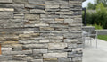 Close-up of Navy Grey Rock Rock Face 8 x 18 Mesh Back Ledger Panel, in Navy Grey tones.