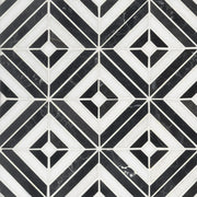 Rhombix Nero Polished 0.38 Inch Marble Mosaic Tile