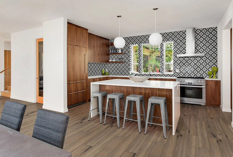 Rhombix Nero Polished 0.38 Inch Marble Mosaic Tile