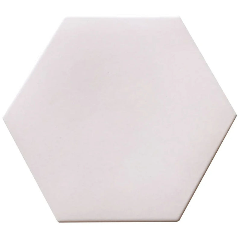 Rima Hexagon White 7x8 Hexagon Glazed Porcelain Tile