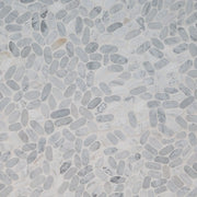Rio Lago Sliced Carrara White Pebble Misc. Tumbled Marble Mosaic Tile