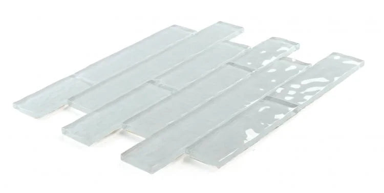 Ripple Clear Grey 11.75x11.75 Glass Mosaic