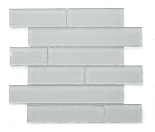 Ripple Clear Grey 11.75x11.75 Glass Mosaic