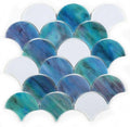 Ripple Ocean Pattern 12x12 Glass Mosaic Tile