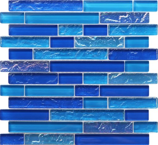 Ripple Ocean Irregular Random Glass Mosaic Tile