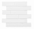 Ripple White 11.75x11.75 Square Glossy Mosaic Tile