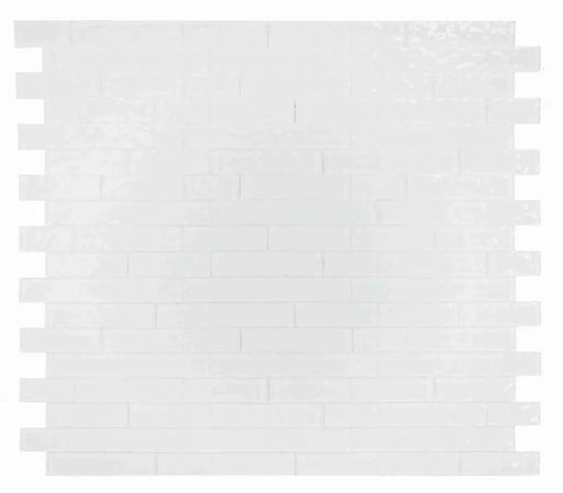 Ripple White 11.75x11.75 Square Glossy Mosaic Tile