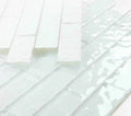 Ripple White 11.75x11.75 Square Glossy Mosaic Tile