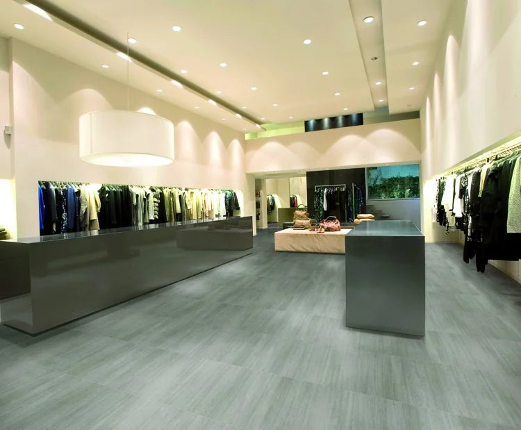 River Grey 12x24 Matte Stone Look Porcelain Tile