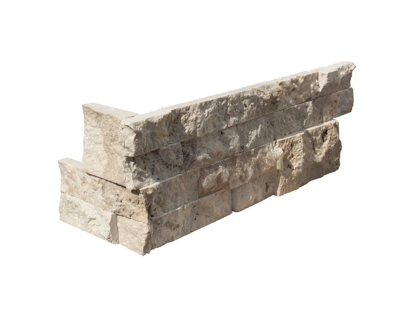 River Stone Split Face 6 x 18 x 6 L Shape Glued Corner Stone Veneer