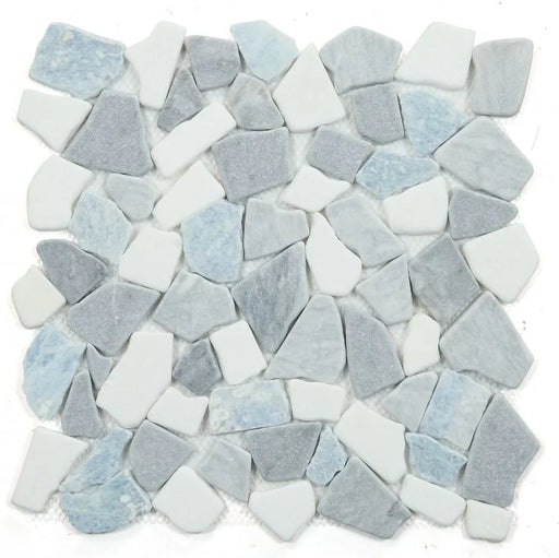 River Stone Blue Ocean Marble/Quartzite Mosaic