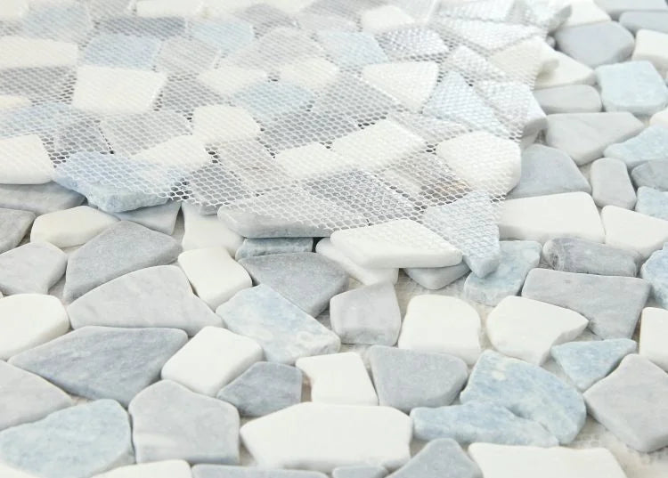 River Stone Blue Ocean Marble/Quartzite Mosaic