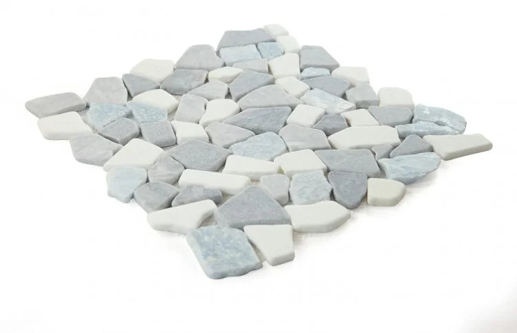River Stone Blue Ocean Marble/Quartzite Mosaic