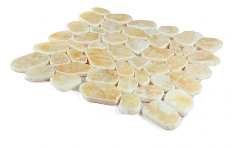 River Stone Honey Onyx Mosaic