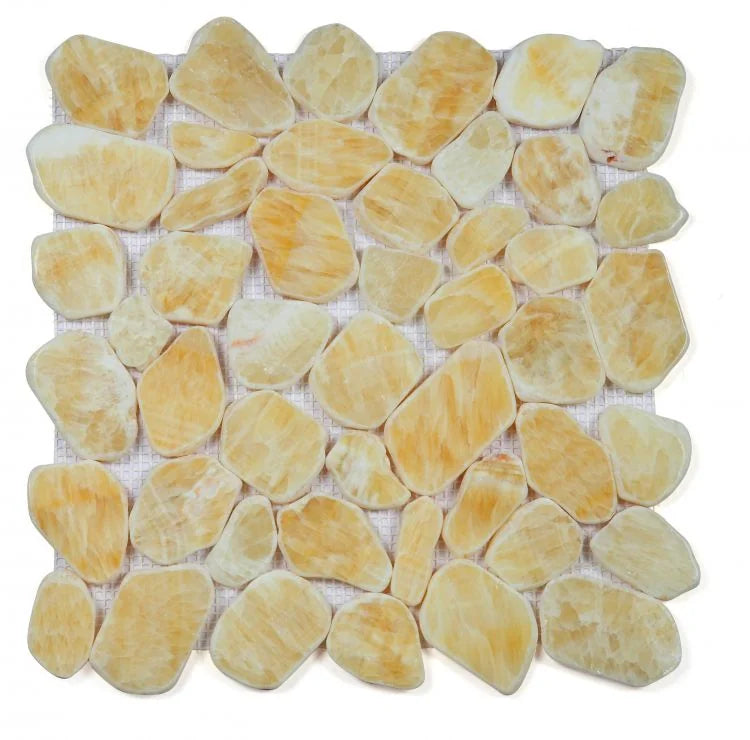 River Stone Honey Onyx Mosaic