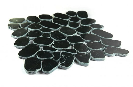 River Stone Marquina Marble Mosaic
