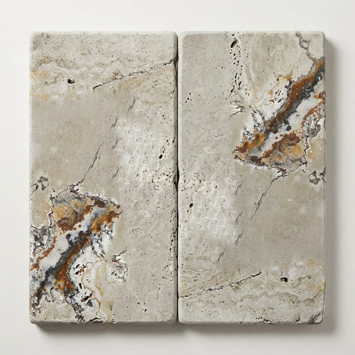 Riviera 12x24 Tumbled Travertine Single Bullnose Pool Coping close-up