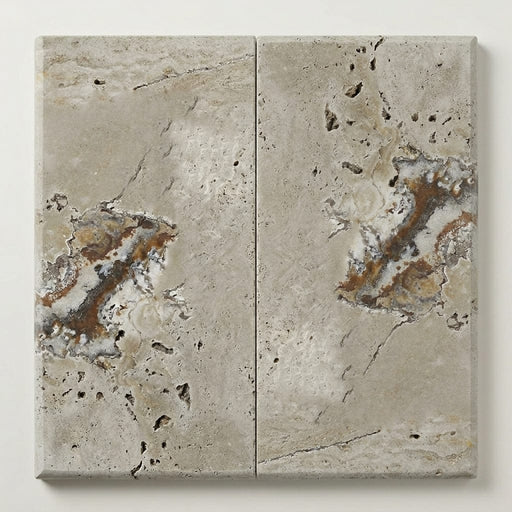 Riviera 12x24 Unfilled & Honed Travertine Single Bullnose Pool Coping close-up