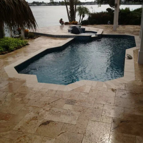 Riviera 16x24 Tumbled Travertine Paver