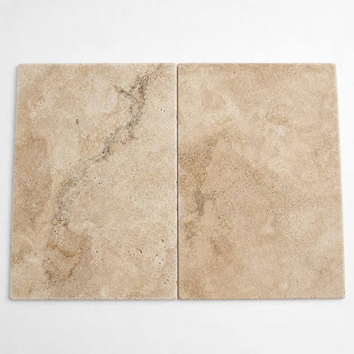 Riviera 16x24 Tumbled Travertine Paver close-up