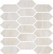Roccia di Roma Ivory 2x5 Picket Interlocking (12x12 Sheet) Porcelain Mosaic Tile