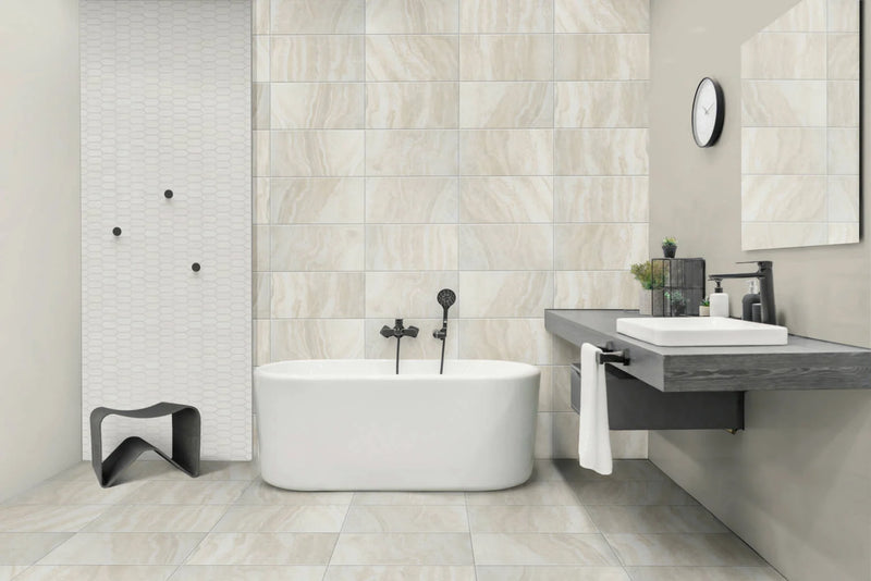 Roccia di Roma Beige 12x24 Porcelain Tile