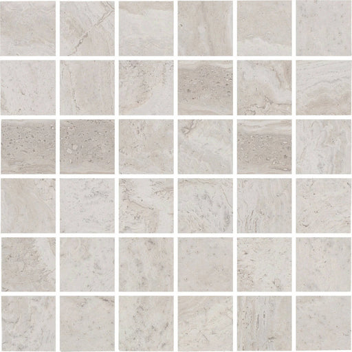 Roccia di Roma Silver 2x2 (12x12 Sheet) Porcelain Mosaic Tile