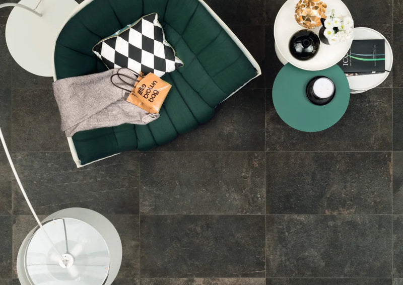 Rock Black 3x6 Matte Porcelain Mosaic Tile