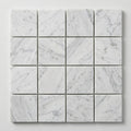 Rockart Carrara 1x1 Square Polished Marble Mosaic close-up