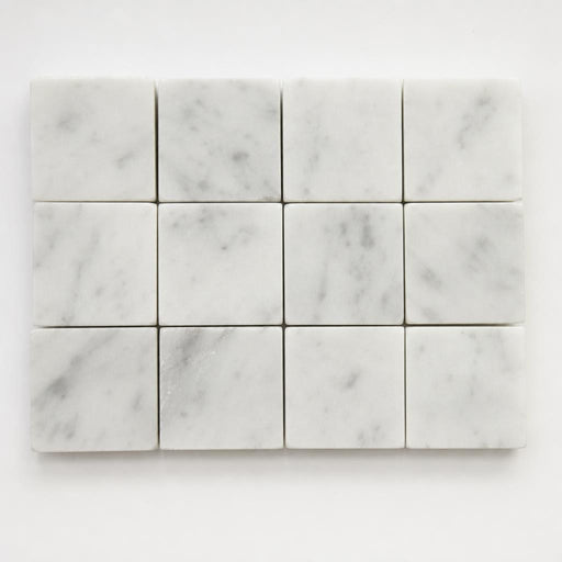 Rockart Carrara 1x1 Square Polished Marble Mosaic close-up