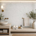 Rockart Carrara 1x1 Square Polished Marble Mosaic — Spa spa interior