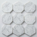 Rockart Carrara 2x2 Hexagon Polished Marble Mosaic close-up