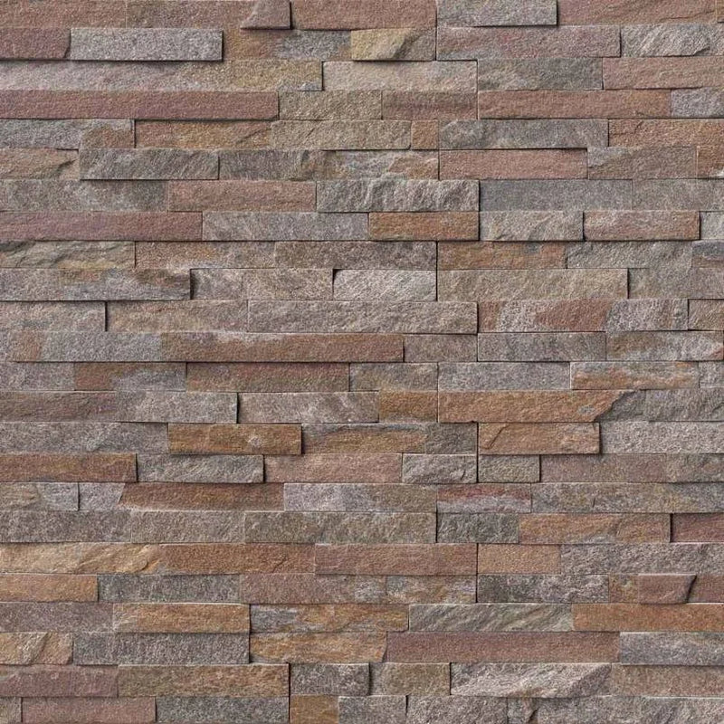 Rockmount Amber Falls 6x24 Panel Splitface Quartzite Ledger Stone