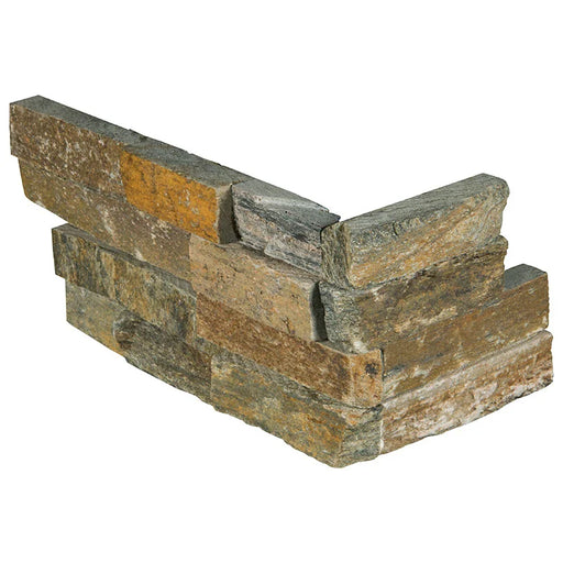 Rockmount Canyon Creek Splitface 6x18 Corner Quartzite Ledger Stone
