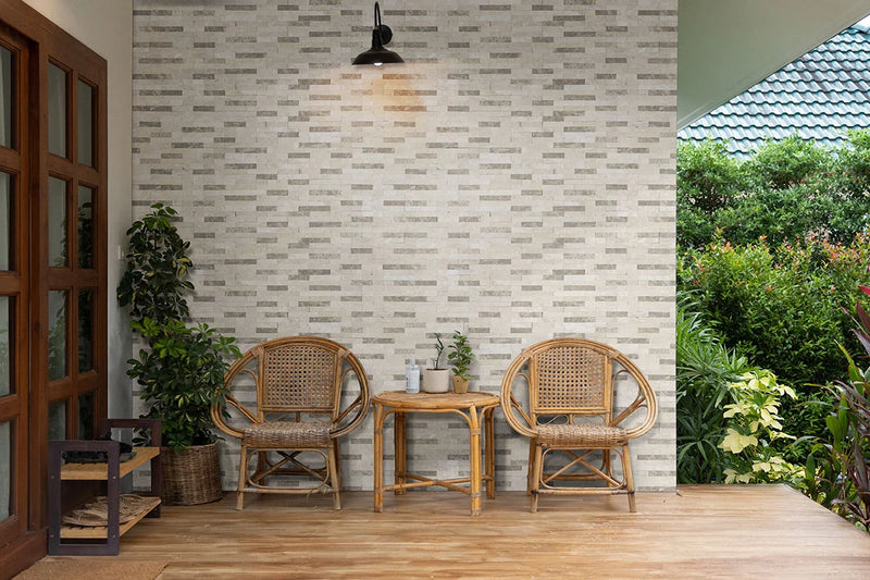 Rockmount Colorado Cream 6x18 Corner Splitface Quartzite Ledger Stone