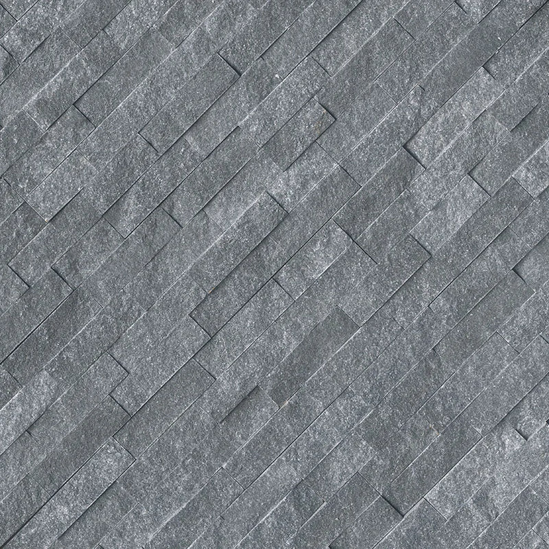 Rockmount Cosmic Black 6x24 Panel Splitface Quartzite Ledger Stone