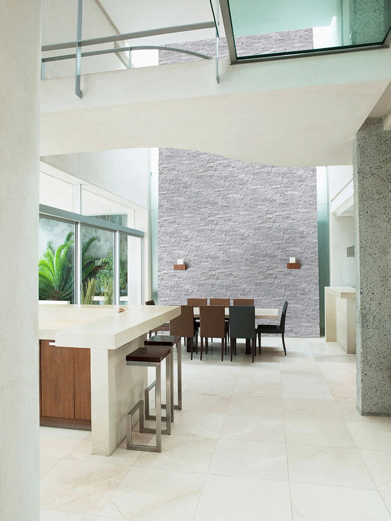 Rockmount Cosmic Gray 6x24 Panel Splitface Quartzite Ledger Stone