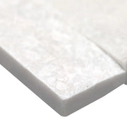 Rockmount Stacked Stone Cosmic White 6x18 Corner Split Face Marble Ledger Stone