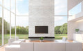 Rockmount Stacked Stone Cosmic White 6x24 Panel Split Face Marble Ledger Stone
