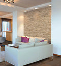 Rockmount Stacked Stone Durango Cream 6x24 Panel Split Face Travertine Ledger Stone