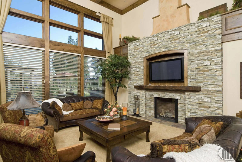 Rockmount Golden Honey 6x24 Panel Splitface Quartzite Ledger Stone