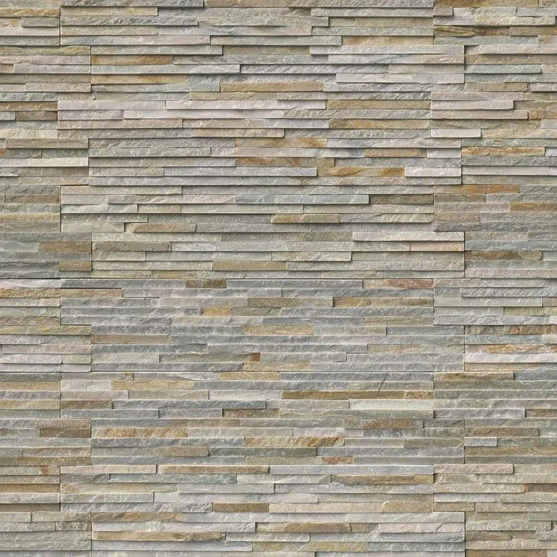 Rockmount Golden Honey 6x24 Pencil Panel Splitface Quartzite Ledger Stone
