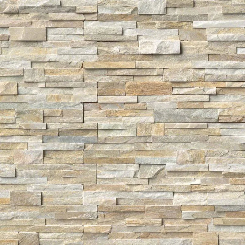 Rockmount Golden Honey 6x24 Panel Splitface Quartzite Ledger Stone